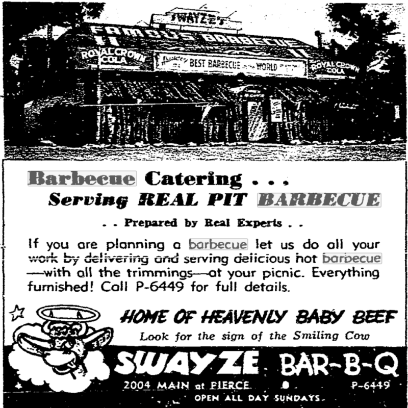 Swayze Bar-B-Q 1950